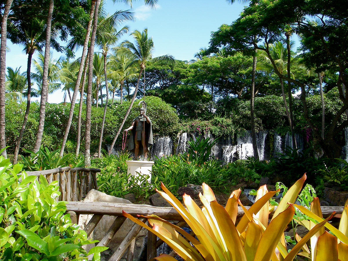 The grounds of the Grand Wailea Hotel.